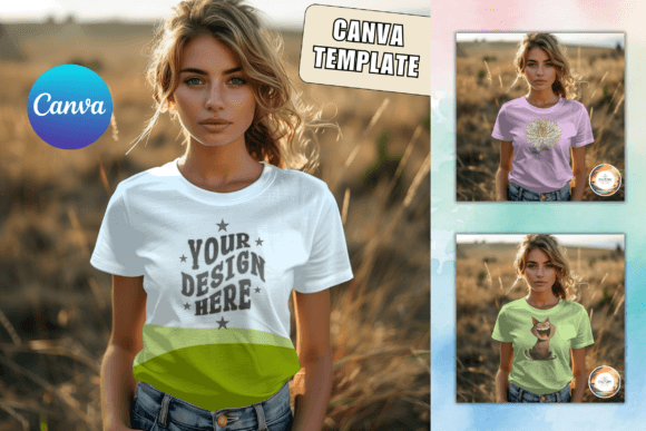 Download T-Shirt Mockup Canva Bella Canvas 3001 - Bella canvas Collection