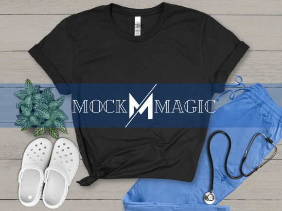 Download Black Bella Canvas 3001 Nurse Mockup PNG - Bella canvas Collection