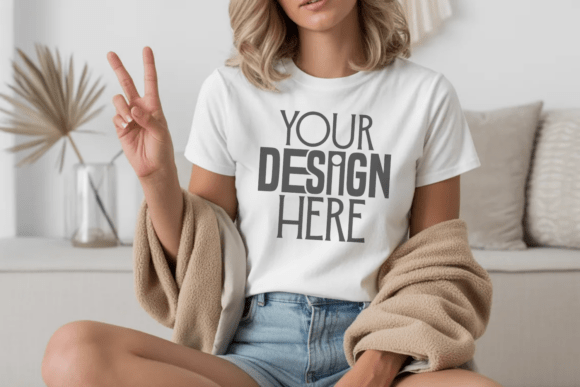 Download Bella Canvas 3001 White T-Shirt Mockup - Bella canvas Collection